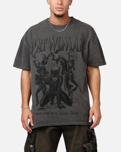 Goat Crew X DC Batman Catwoman Squad Heavyweight T-Shirt Black Wash