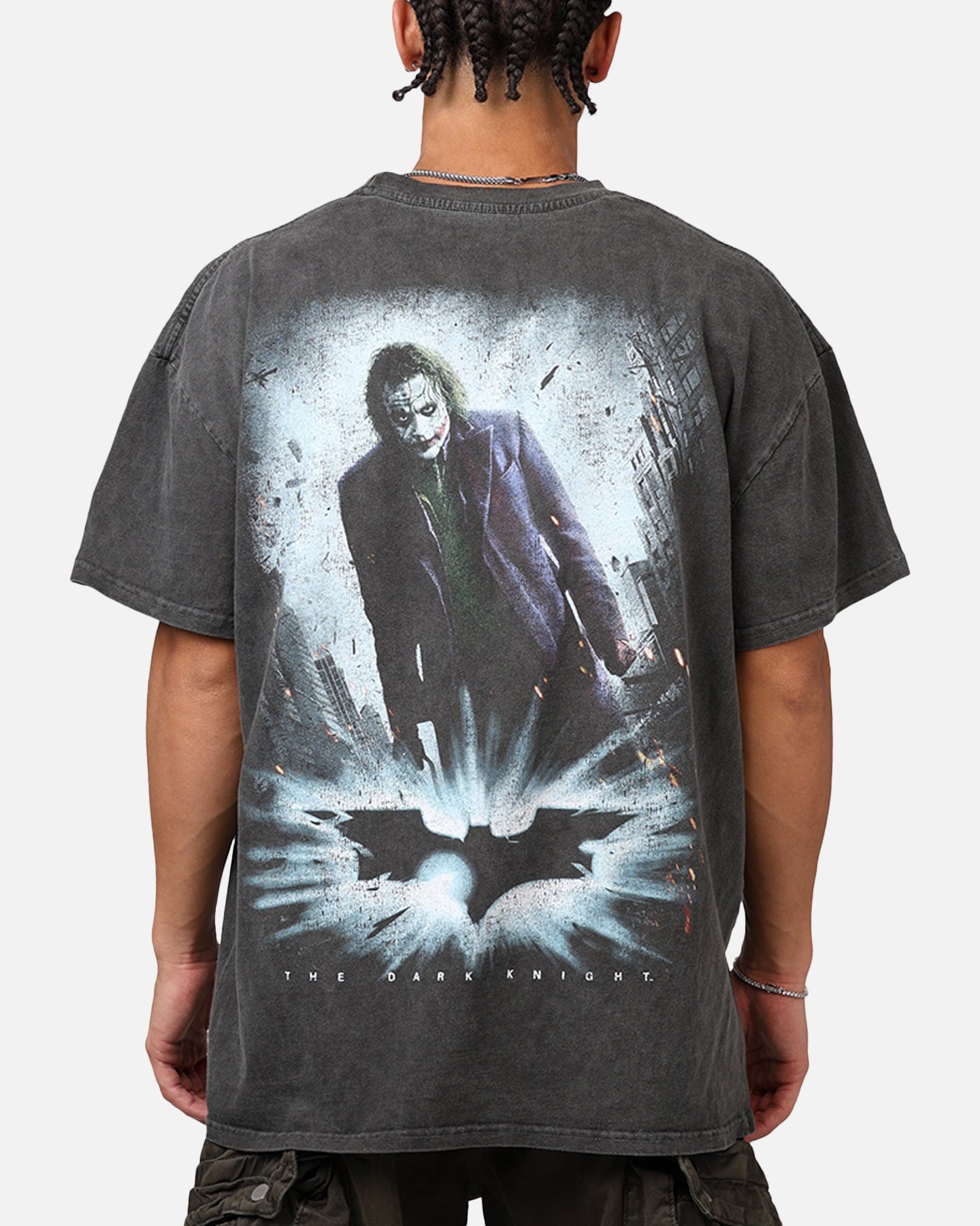 トップス Batman Dark Knight Joker 2008 Promo Tee 73Studio X DC Batman The Dark Knight '08 Heavyweight T-Shirt Black