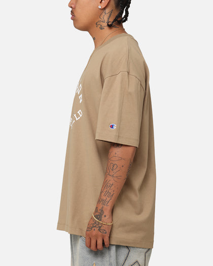 Champion Heritage Collegiate Track And Field T-Shirt Whole Wheat Khaki