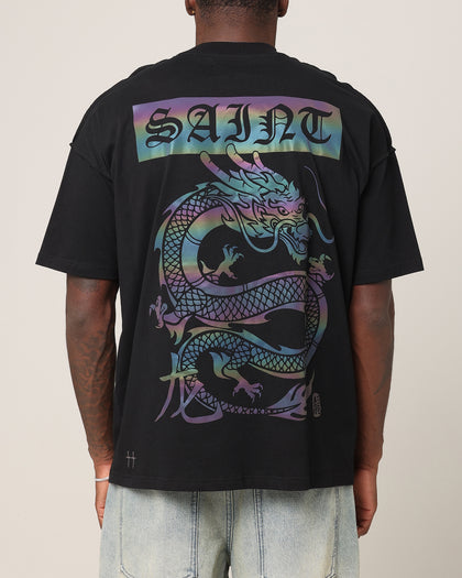 Saint Morta Year Of The Dragon Boxy T-Shirt Black/Iridescen