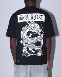 Saint Morta Year Of The Dragon Boxy T-Shirt Black/Iridescen