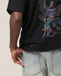 Saint Morta Year Of The Dragon Boxy T-Shirt Black/Iridescen