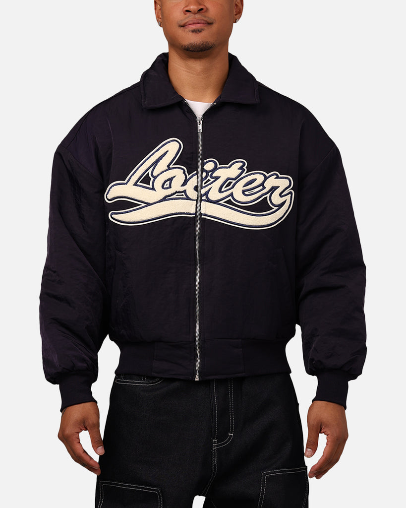 Loiter Pitch Varsity Jacket Navy | Culture Kings