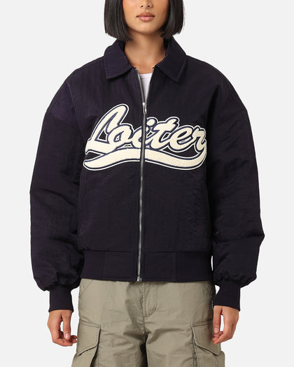 Loiter Pitch Varsity Jacket Navy