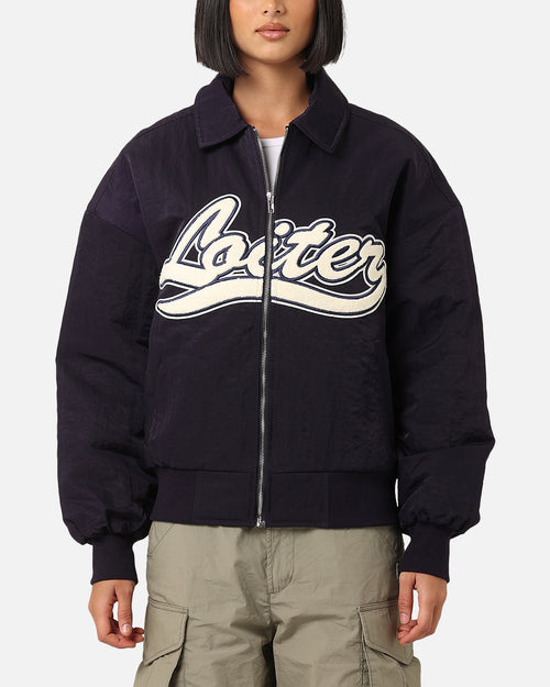 Loiter Pitch Varsity Jacket Navy