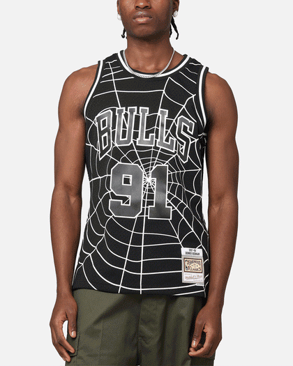 Mitchell & Ness Chicago Bulls Dennis Rodman 'Glow Web' Jersey Black