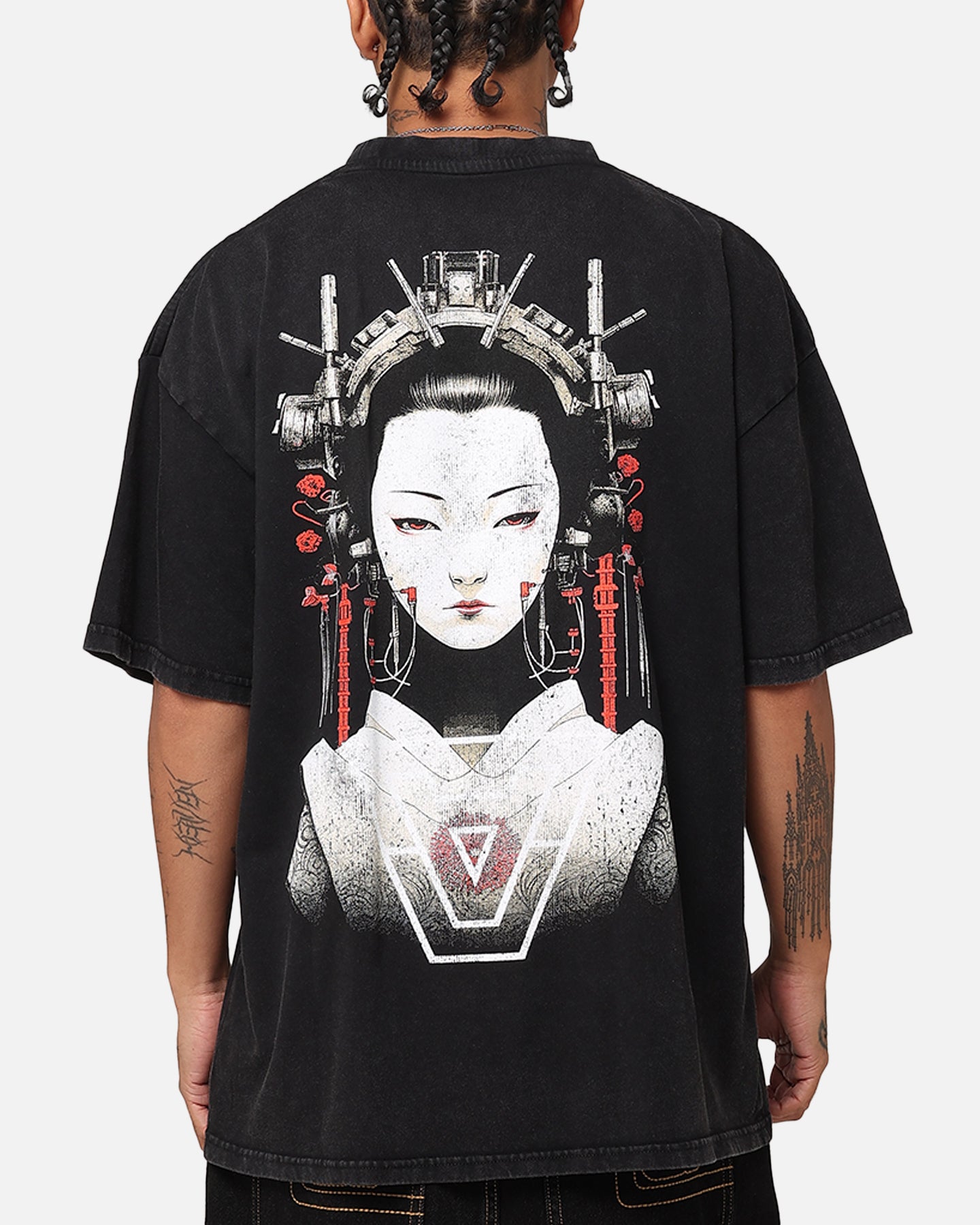 The Anti Order Geisha T-Shirt Black Acidwash | Culture Kings