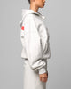 Loiter Celestial Full Zip Hoodie Light Grey Marl