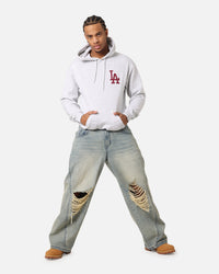 Majestic Athletic Los Angeles Lakers Fulter Team Arch Hoodie Grey Marle