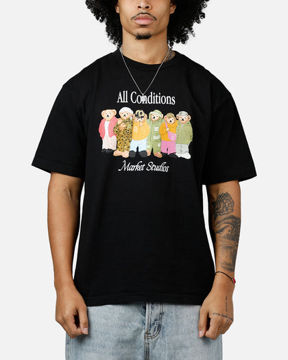 Market Gorpcore Bears T-Shirt Washed Black