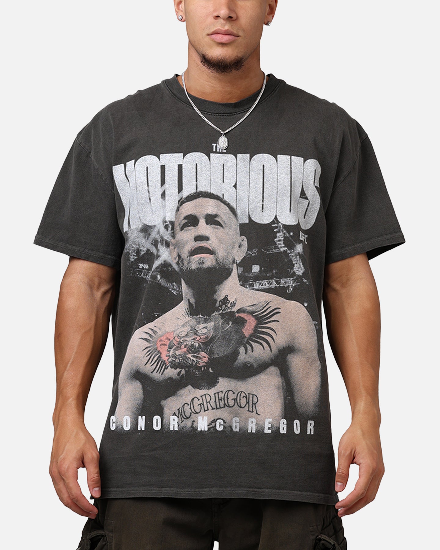 UFC WASHED HEAVY WEIGHT T-SHIRTコナーマクレガー UFC By Culture Kings Conor McGregor Mac Heavyweight T-Shirt Black Wash