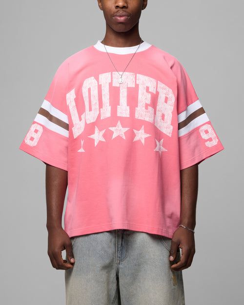Loiter Star Jersey T-Shirt Pink