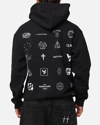 The Anti Order Stacked Hoodie Black/White