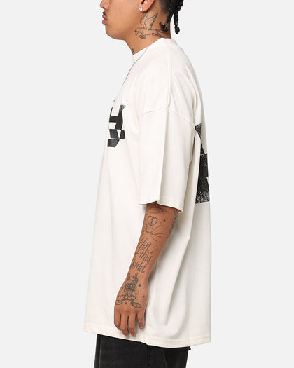 The Anti Order Smash Repair Mock Neck T-Shirt Off White/Black