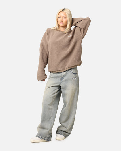 Carre Polar Fleece Crewneck Brown