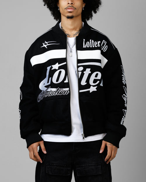 Loiter Aviation Bomber Jacket Black