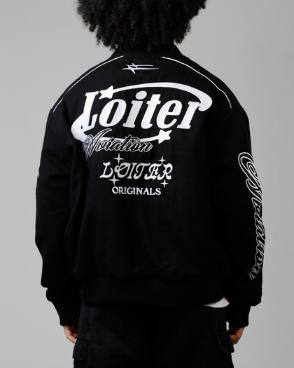 Loiter Aviation Bomber Jacket Black