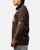 New Era San Diego Padres Throwback Pinstripe T-Shirt Brown
