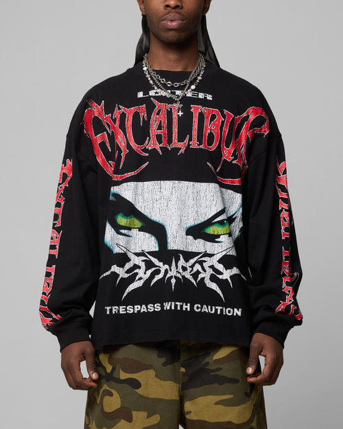 Loiter Trespass Long Sleeve T-Shirt Vintage Black