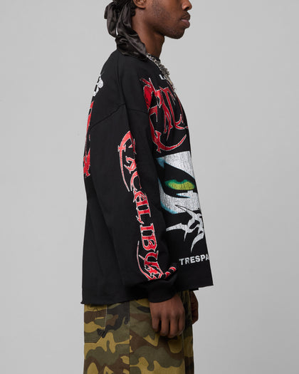 Loiter Trespass Long Sleeve T-Shirt Vintage Black