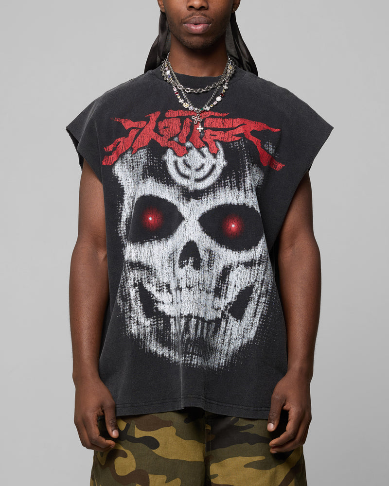 Buy Loiter Ski Mask Muscle T-Shirt Vintage Black with crypto