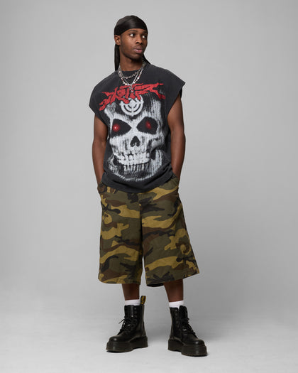 Loiter Ski Mask Muscle T-Shirt Vintage Black