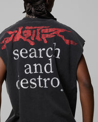 Loiter Ski Mask Muscle T-Shirt Vintage Black