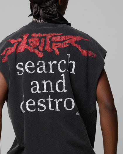 Loiter Ski Mask Muscle T-Shirt Vintage Black