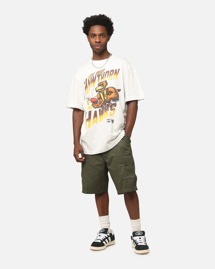 Mitchell & Ness Hawthorn Hawks Mascot Character T-Shirt Silver Marle