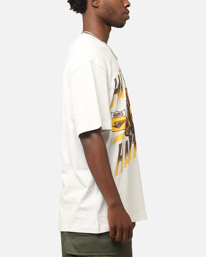 Mitchell & Ness Hawthorn Hawks Mascot Character T-Shirt Silver Marle