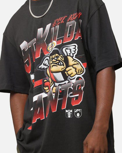 Mitchell & Ness St Kilda Saints Mascot Character T-Shirt Faded Black