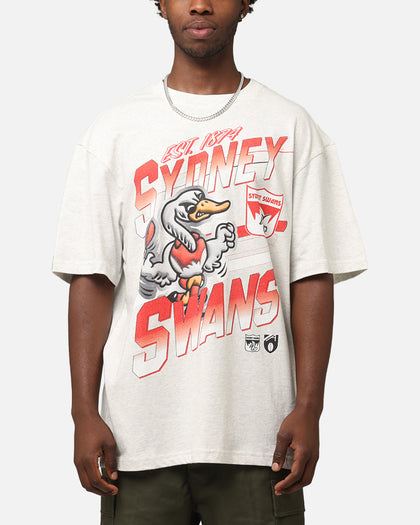 Mitchell & Ness Sydney Swans Mascot Character T-Shirt Silver Marle
