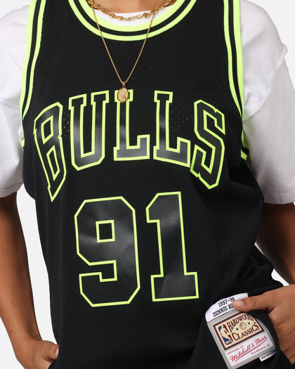 Mitchell & Ness Chicago Bulls Dennis Rodman 'Volt' 1995 Swing Jersey Black/Yellow