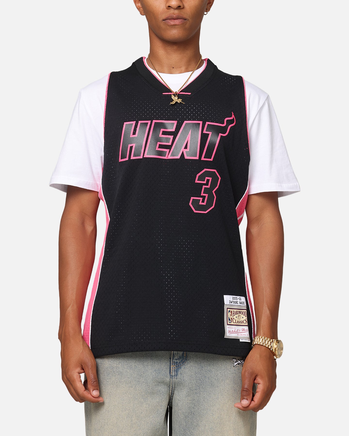Mitchell & Ness Miami Heat Dwyane Wade 'Volt' 2005 Swing Jersey