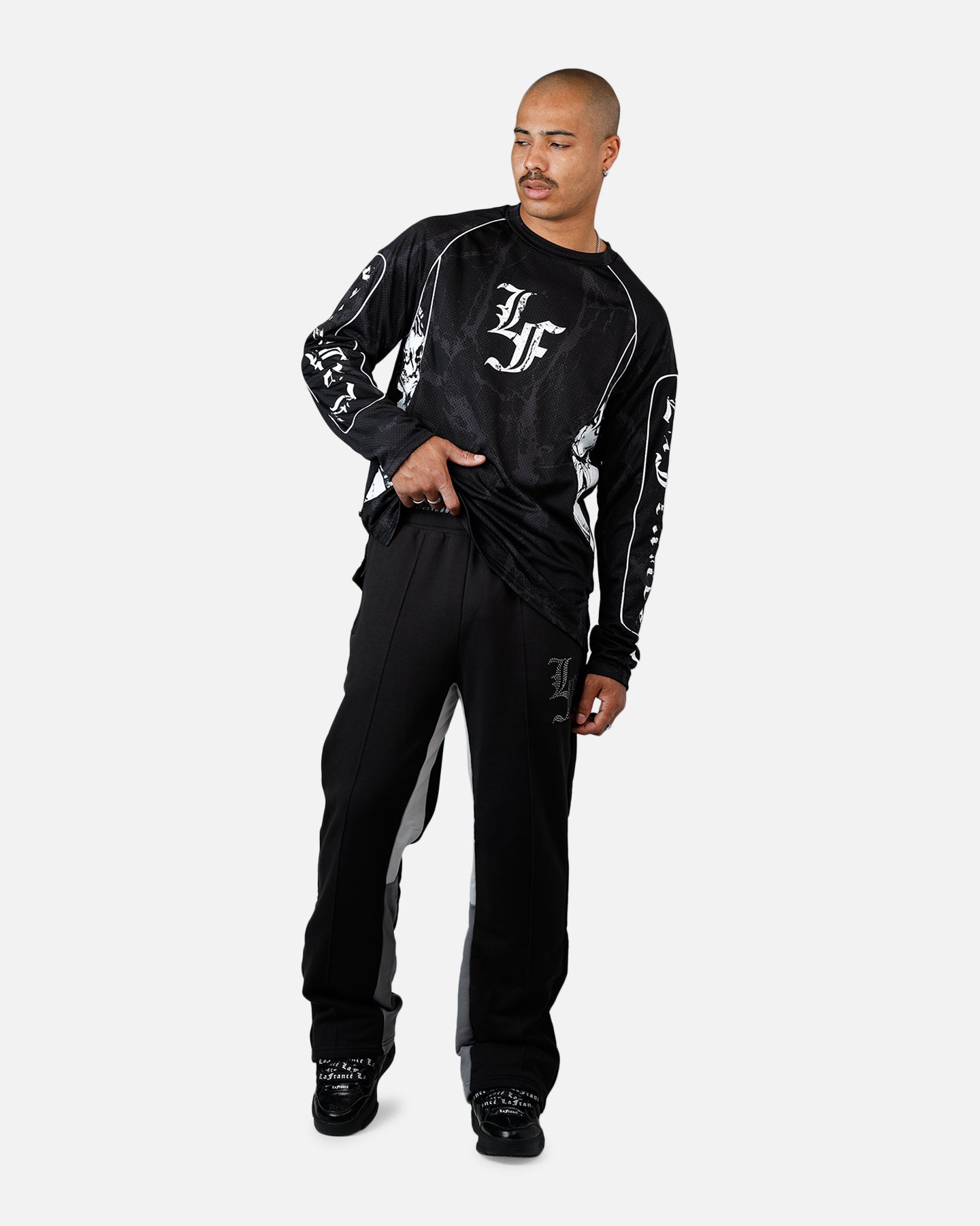 ★PUMA x LAMELO BALL LaFrance クロームメンズジャージ Puma x Lamelo Ball LaFrancé Written In Chrome Moto Jersey Black