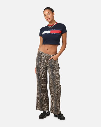 Tommy Jeans Women's TJW Slim Cropped Block T-Shirt Black