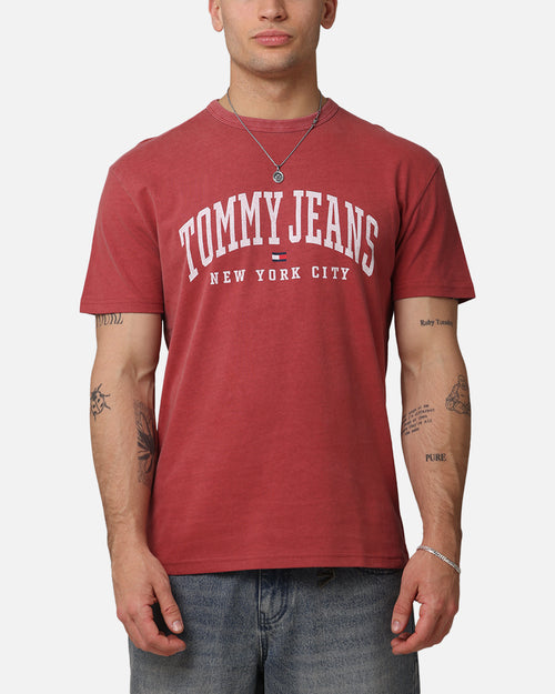 Tommy Jeans TJM Archive Varsity Washed T-Shirt Red
