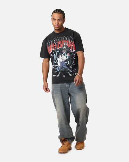 Goat Crew X Naruto Uchiha Bros Heavy T-Shirt Vintage Black