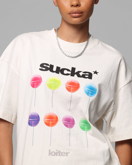 Loiter Sucka T-Shirt Off White