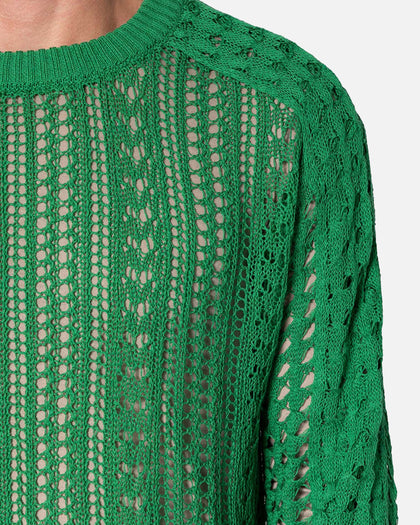 MNML Crochet Knit Sweater Green