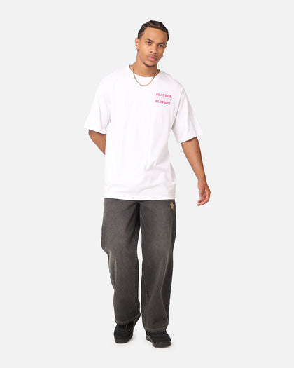 Playboy Wavy Stacked T-Shirt White