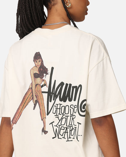 S Double Choose Your Weapon T-Shirt Washed White