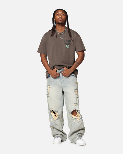 S Double Combo Platter T-Shirt Washed Chocolate