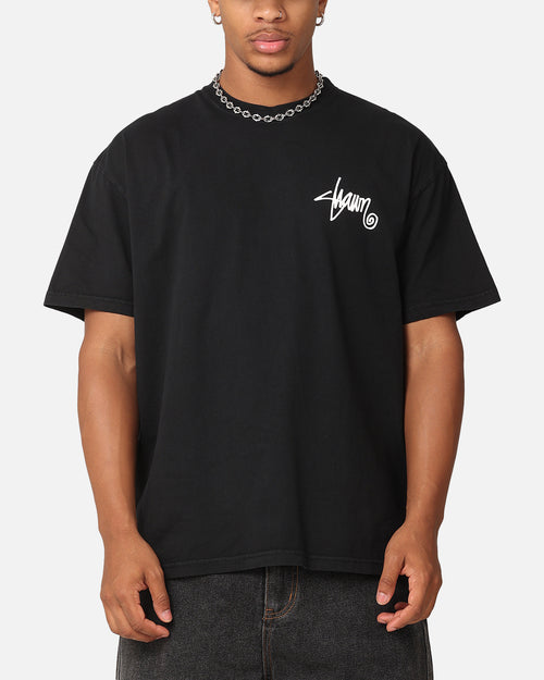 S Double Roots Dot T-Shirt Washed Black