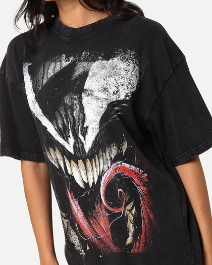 Goat Crew Marvel Spider-Man Y2K Venom The Host Vintage T-Shirt Black Acidwash