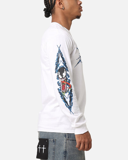 Goat Crew Marvel Spider-Man Y2K Venom Long Sleeve T-Shirt White