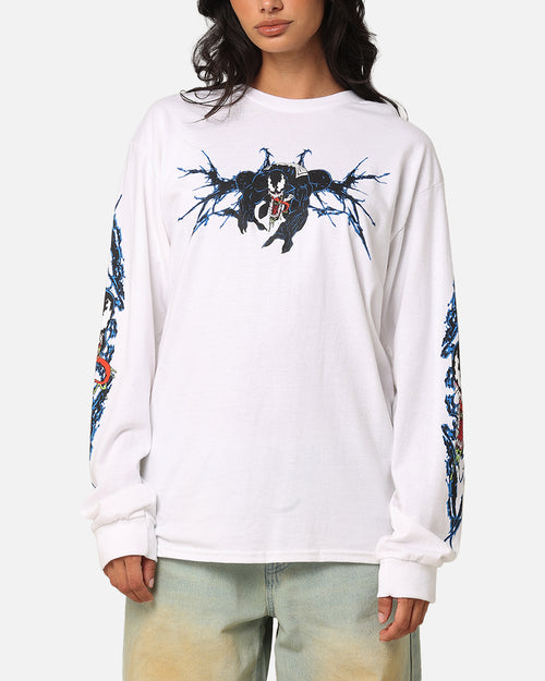 Goat Crew Marvel Spider-Man Y2K Venom Long Sleeve T-Shirt White