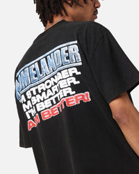 73Studio X The Boys Homelander Vintage T-Shirt Black Acidwash