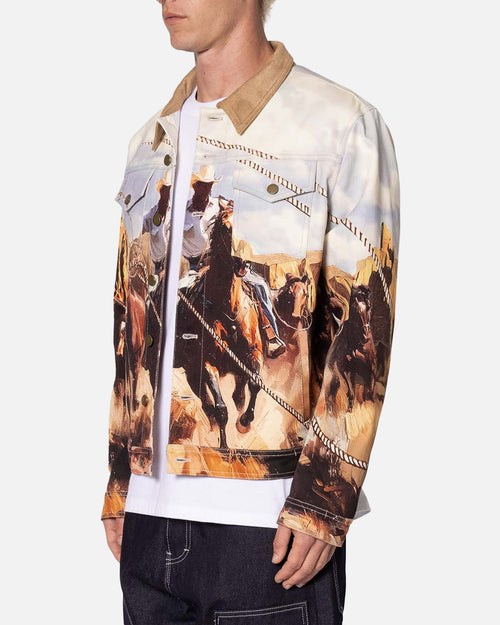 MNML Cowboy Print Trucker Jacket Multi