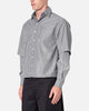 MNML Double Layer Pinstripe Shirt Black